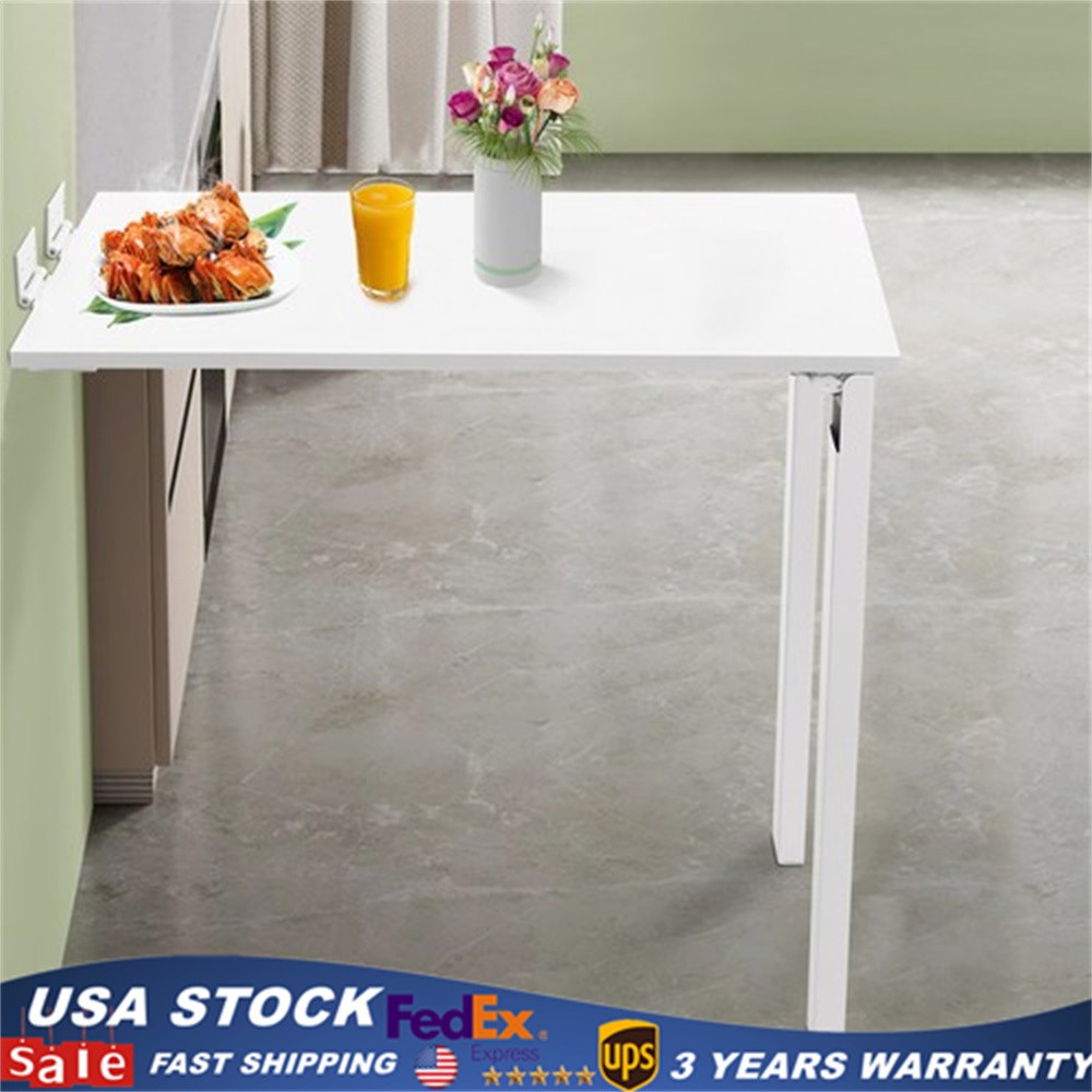 White Wall Mounted Folding Table Wood Folding Dining Table Folding Table