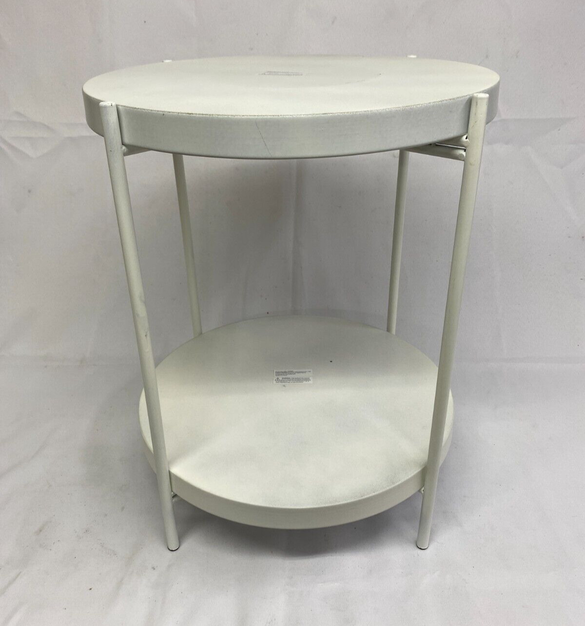 TZAMLI Small Round Coffee Side Table (15.75 x 15.75 x 20 in)
