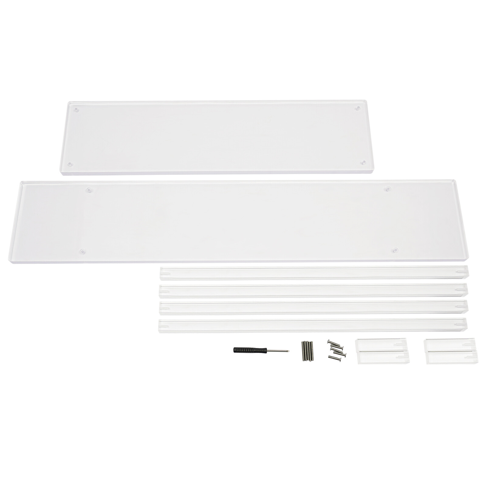 Acrylic Table Clear Entry Table Small Entryway Table W/ Open Shelves 100×80×20cm