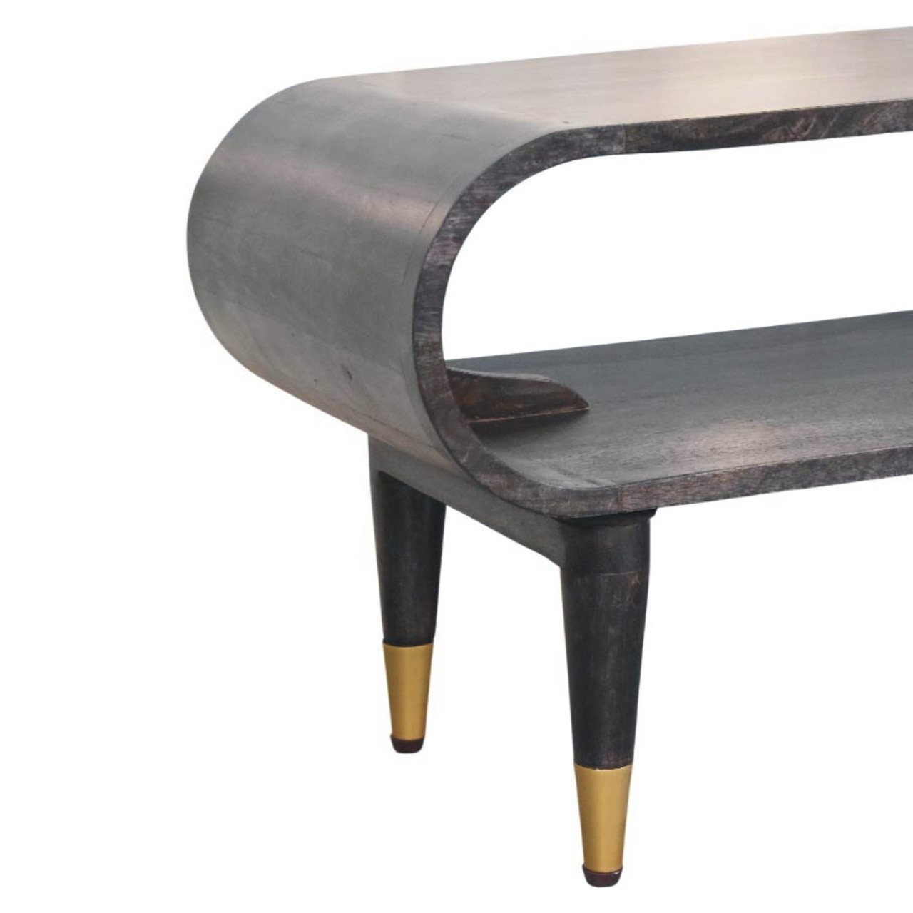 Velvet Mocha Curved Media Console