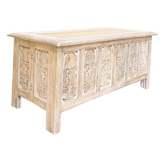 White Wash Rectangular Coffee Table – 36×18 – Rectangular Coffee Table