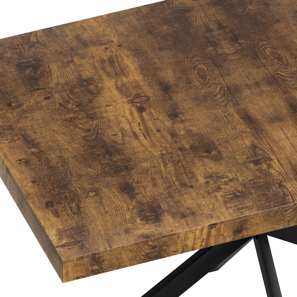 55.11″-70.86″Retro Rectangular Stretch Dining Table, Grey Carole Top