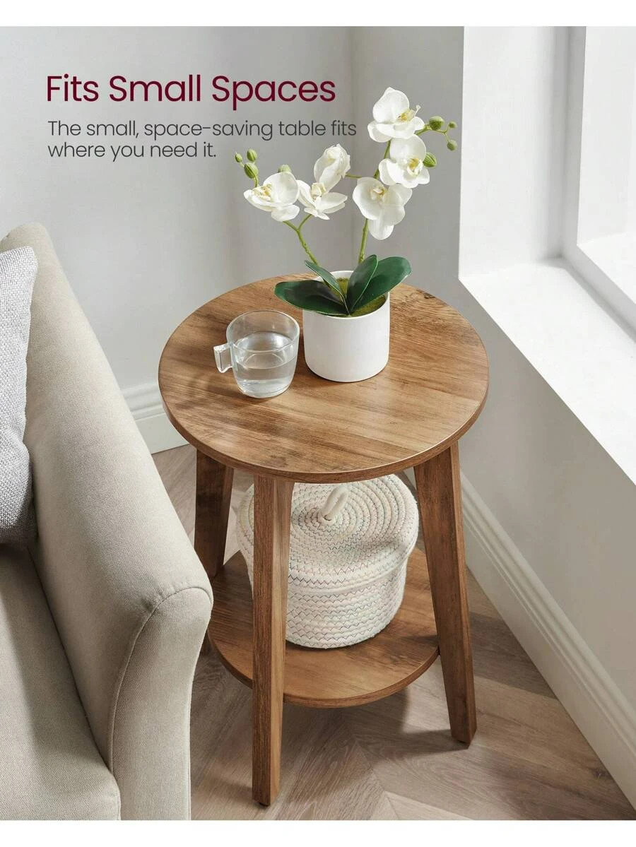 Round End Table 15.8″x15.8″x19.7″ Side Table Nightstand Grey
