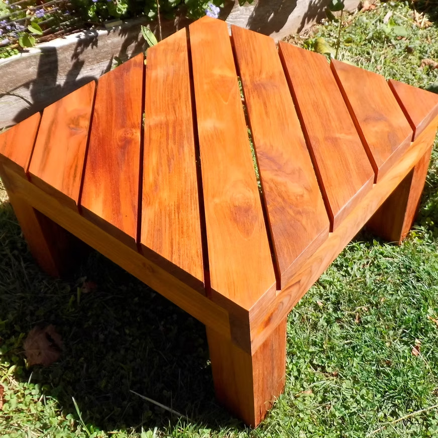 Teak Square Barrel Stand – 24″ x 24″ x 16″