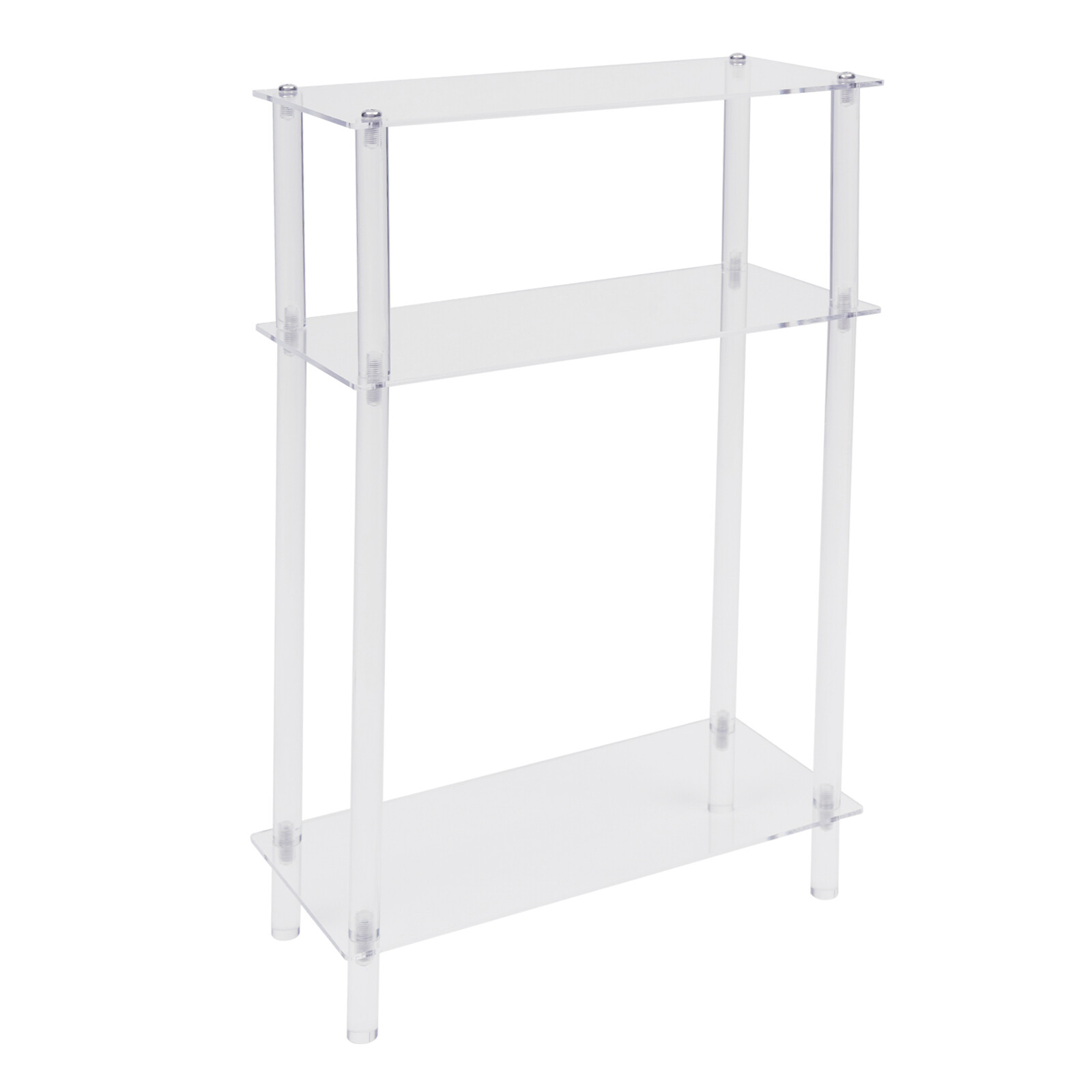 Acrylic Narrow Side Table，7″ Wide Skinny Nightstand/Bedside，Slim Small End Table