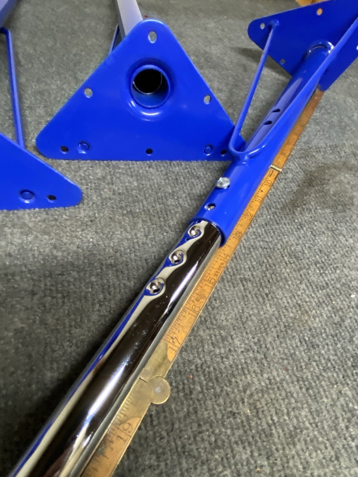 Adjustable Table Legs 20–30 inch Set of 4 Heavy‑Duty Metal Desk Legs Blue