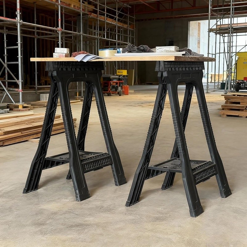 Durable Heavy Duty Weather-Resistant Storage Table W/ Tool Tray Non-Slip Feet US