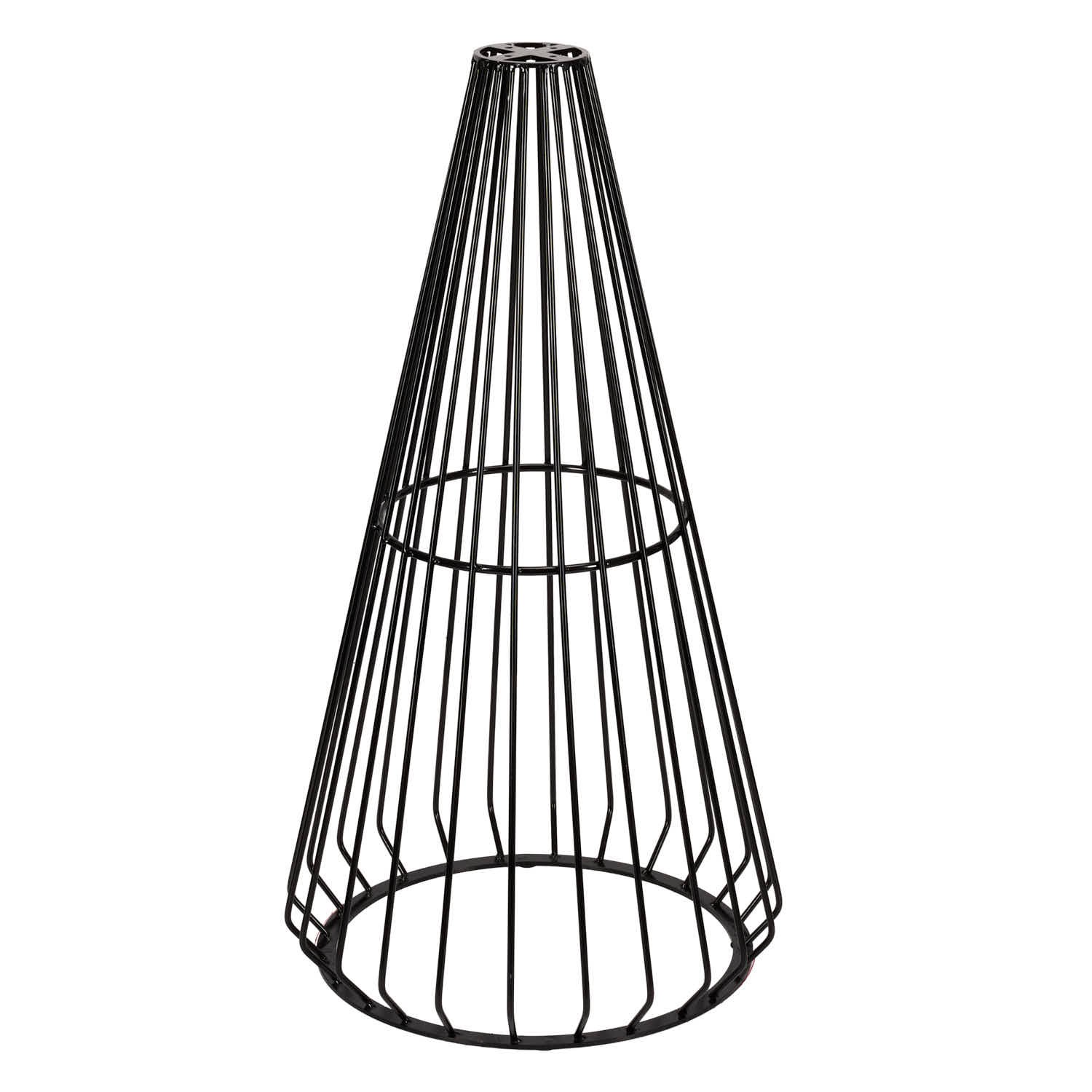 Black Wire Cocktail Table with 32” Round Black Top and Durable Black Steel Base