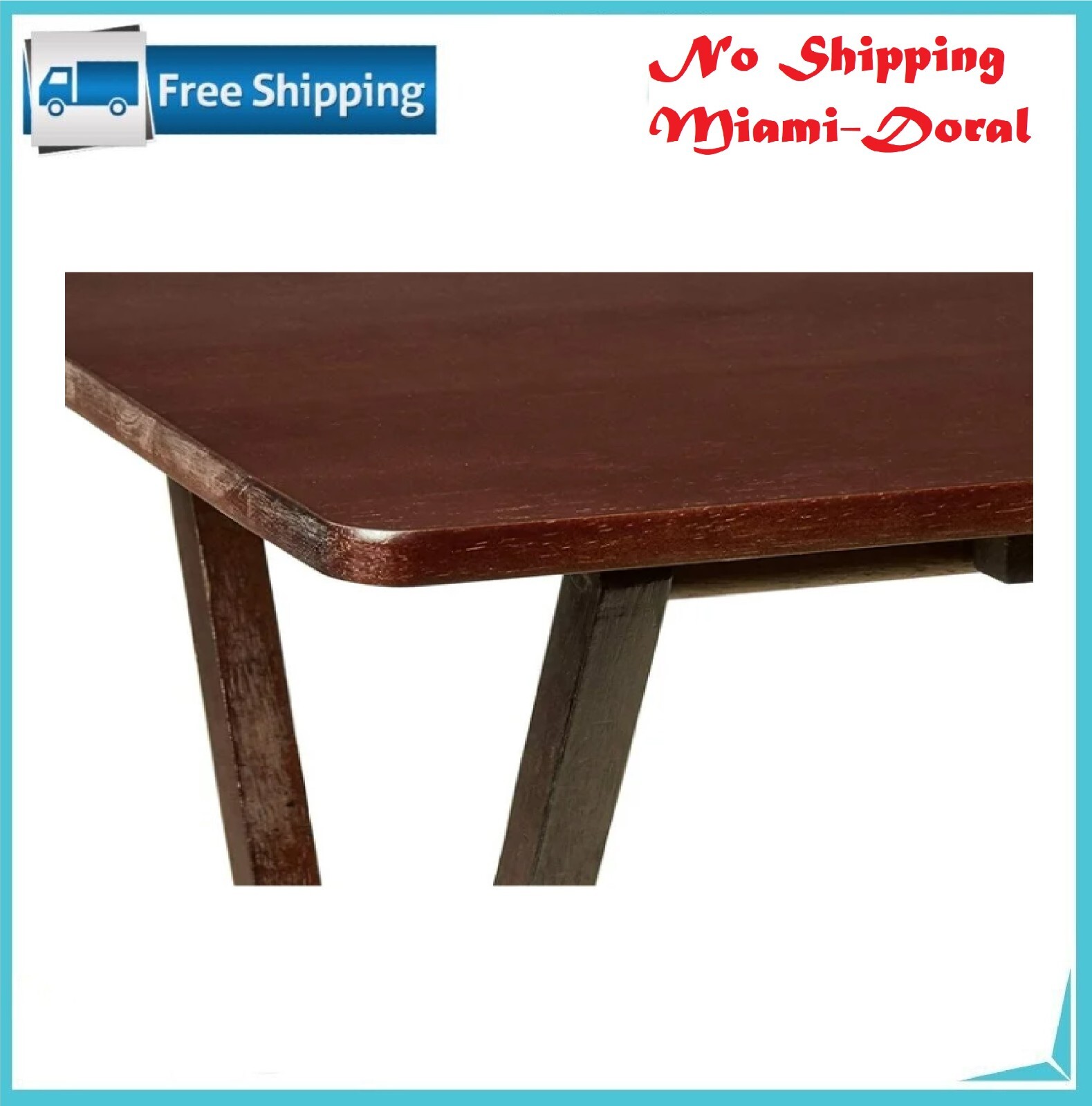 Mainstays Indoor Single Folding TV Tray Table Set of 2 in Walnut L19 x W15 x H26
