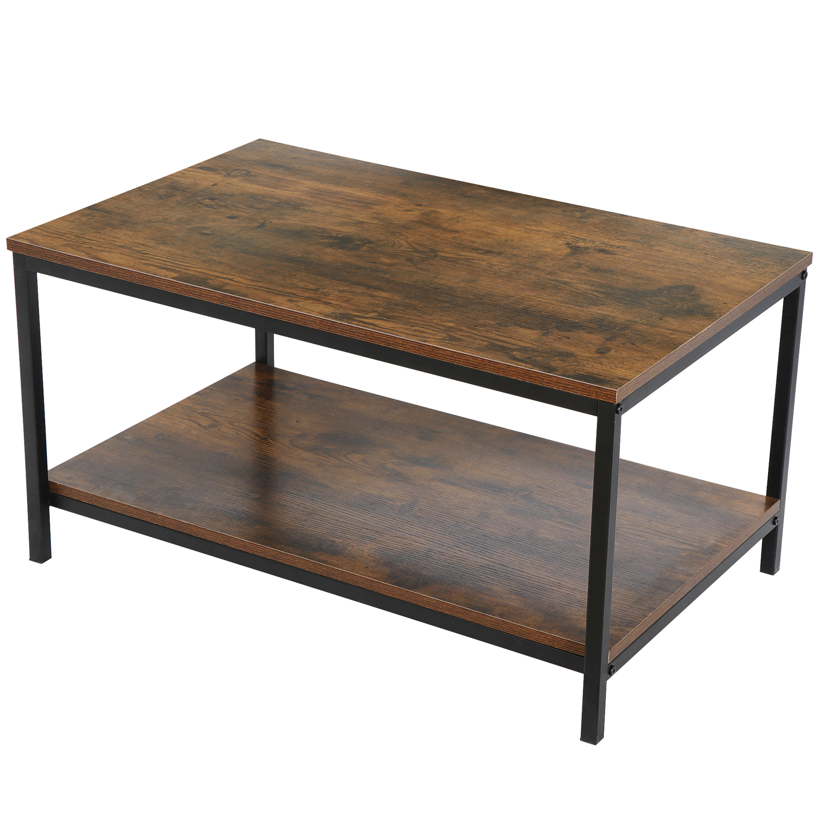 31″ Coffee Table With Storage Shelf For Living Room Furniture Wood Look Accent