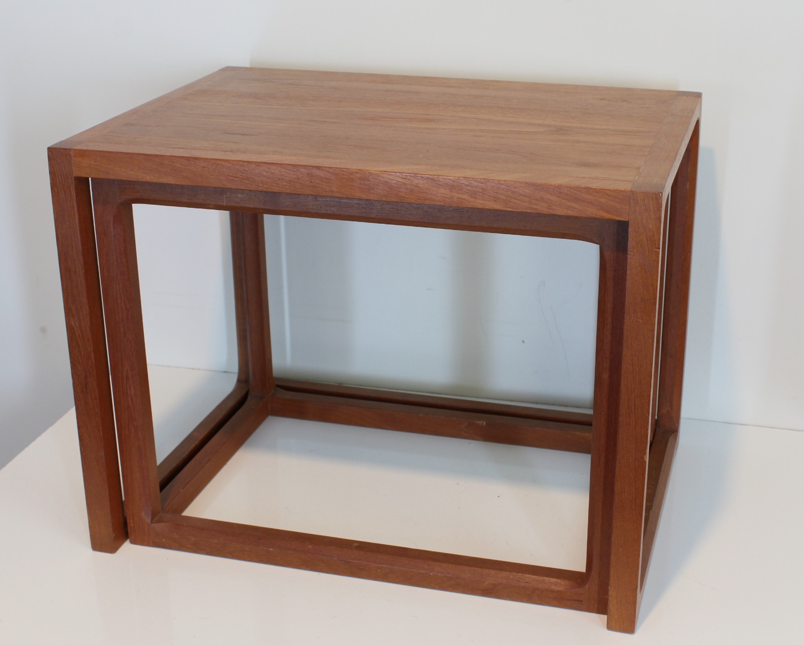 Kai Kristiansen Retro Danish Teak 60s Modern Nesting Tables Side (2) Pieces