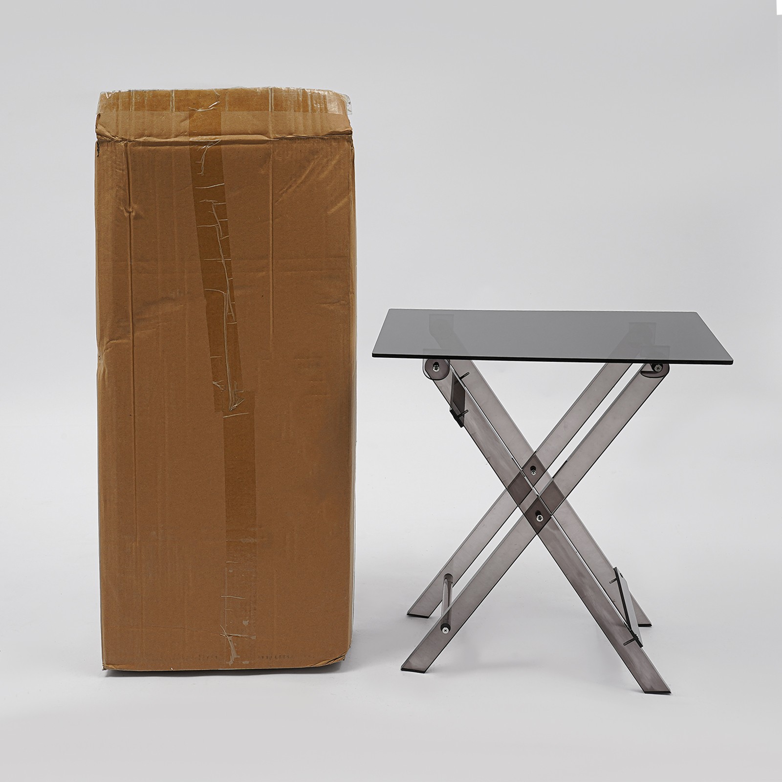 Acrylic Folding Table, Foldable TV Dinner Table, Folding Bed Desk-Space Saving