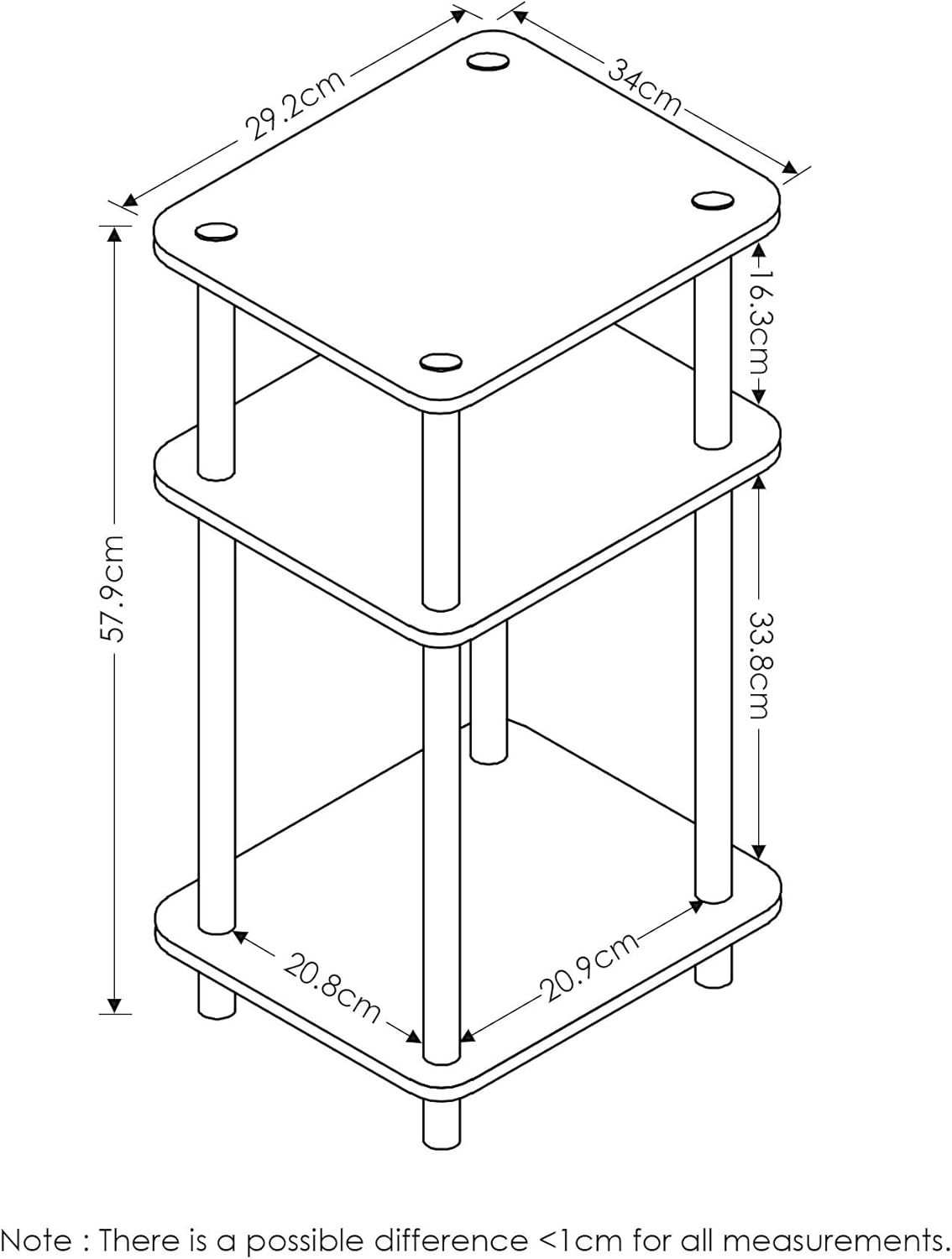 Versatile 3-Tier Table for Home Decor – Modern Design for Every Room