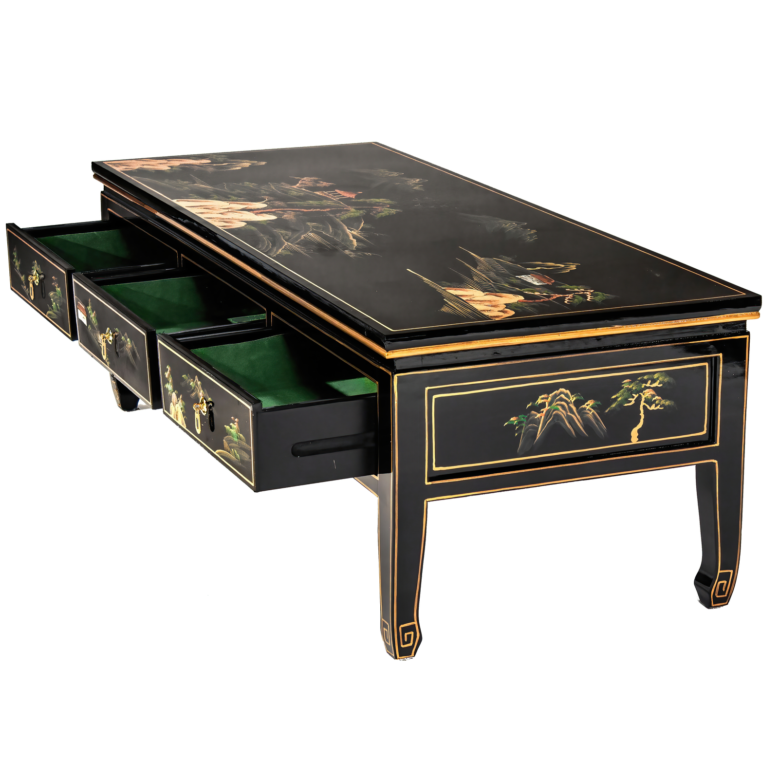 Black Lacquer Coffee Table – Landscape
