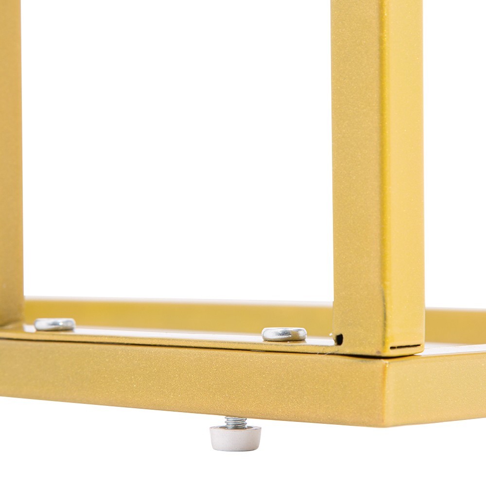 Marble Minimalist C-Shaped Table White And Gold Coffee Table Sofa Side Table