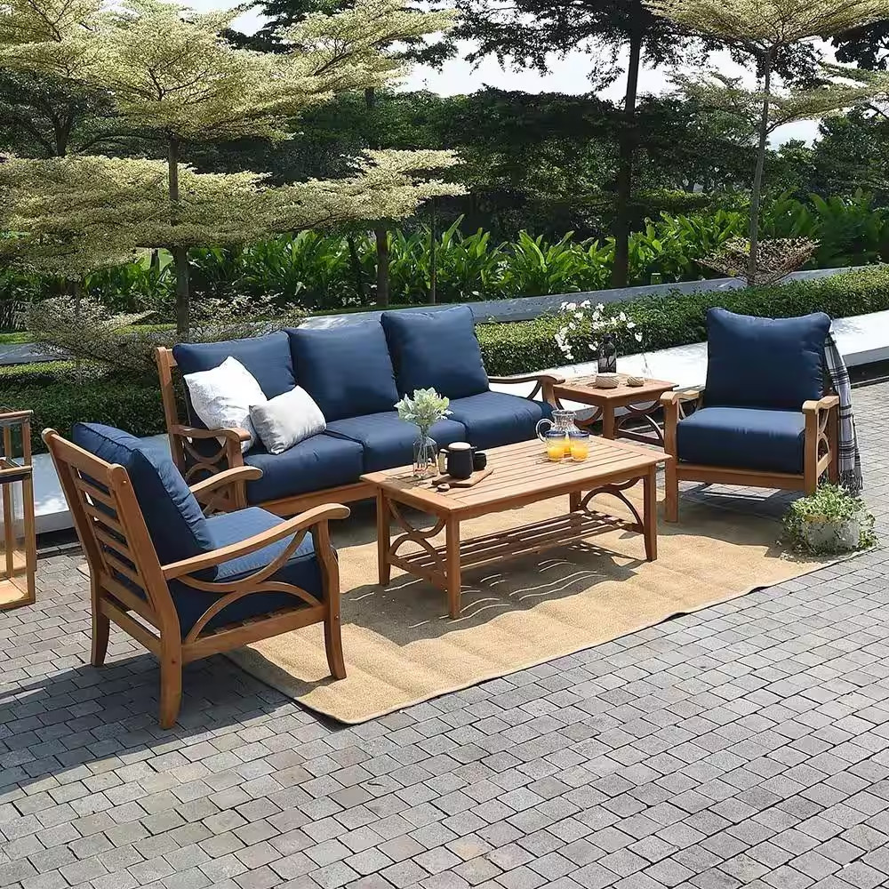 Kinsley Natural Teak Wood Outdoor Coffee Table