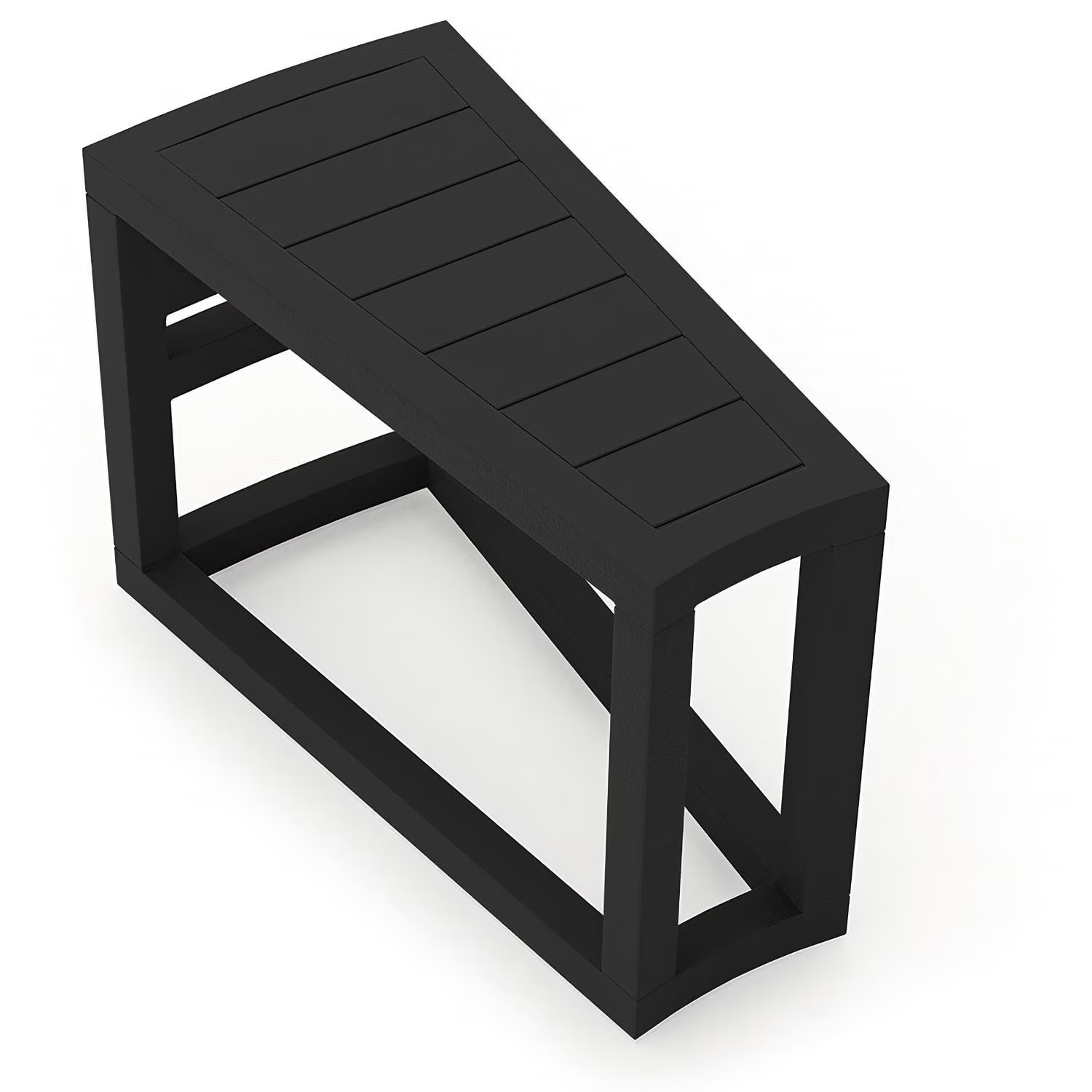 Misty Cove 32 Inch Black Aluminum Wedge End Table by Lakeview Outdoor Designs