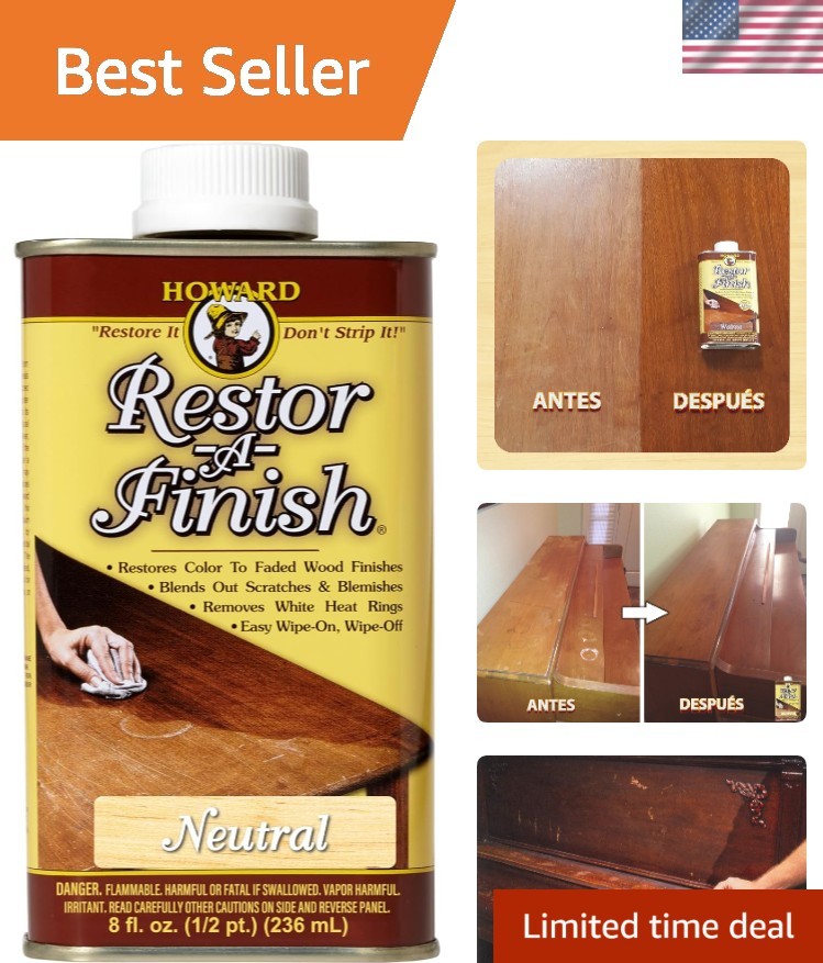 Restor-A-Finish, Neutral, 8 oz – Essential Solution for Restoring Wood Beauty
