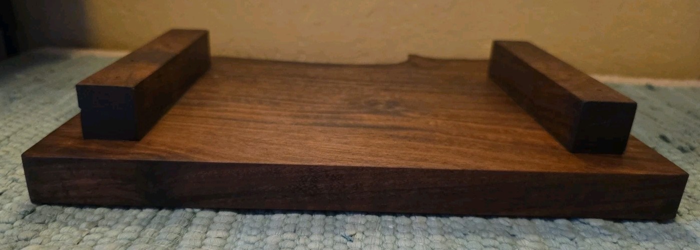 Live Edge Solid Black Walnut table Riser, Handcrafted 11⅜ X 9″ With a 2 Rise