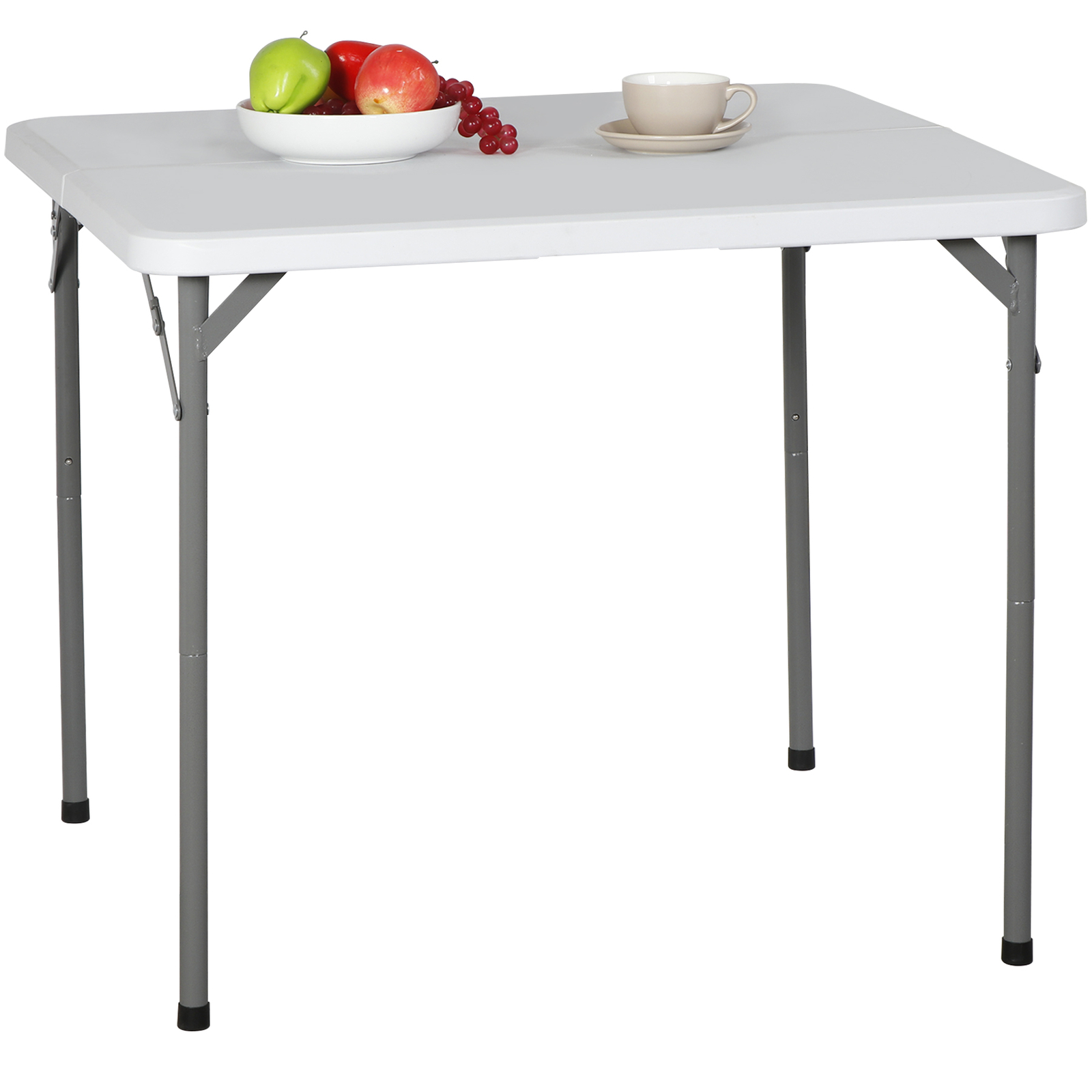 3 Foot Square Folding Card Table Indoor Outdoor Plastic Table w/Carrying Handle