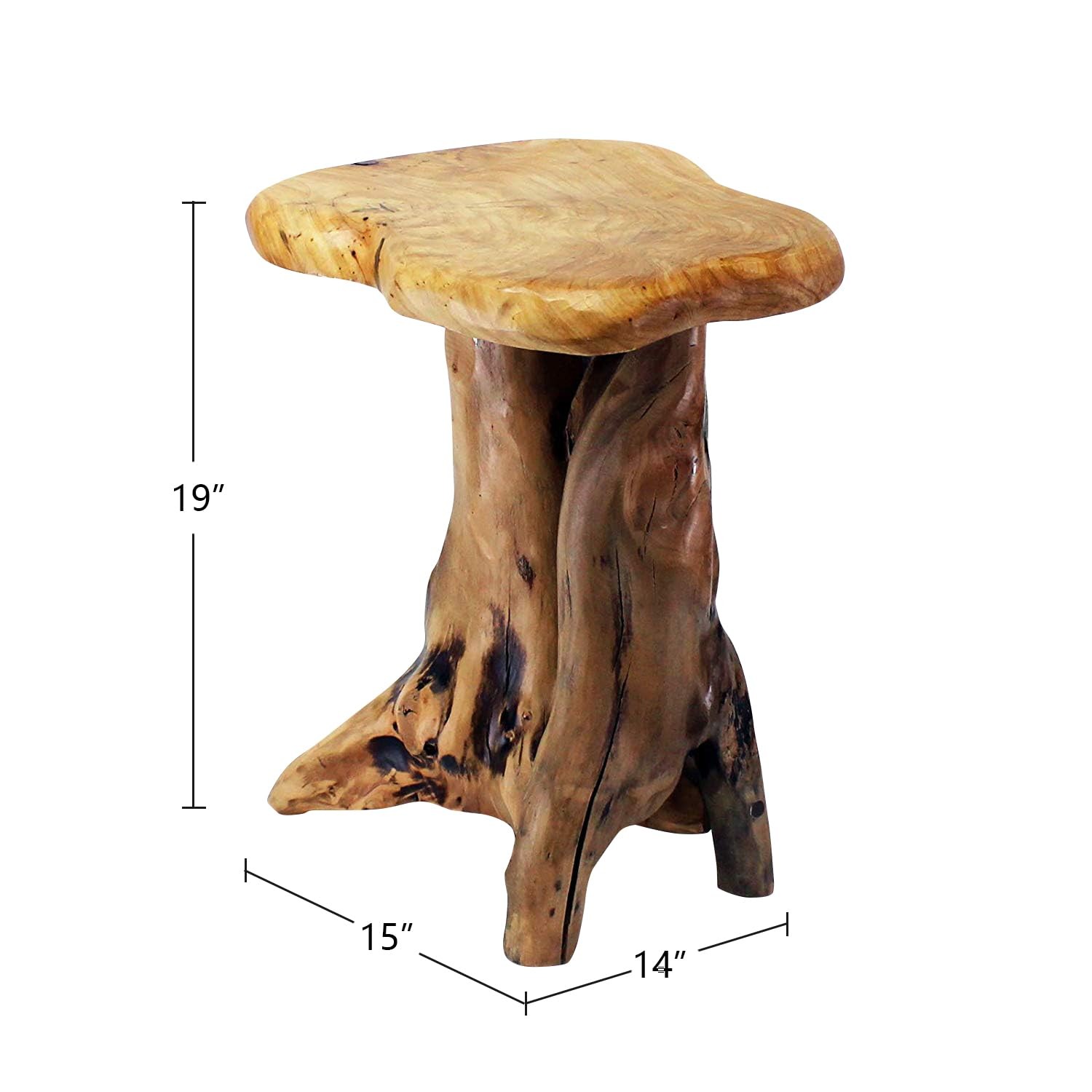 Tree Stump Side Table Live Edge Stool Natural Edge Wood Side Table Accent Table