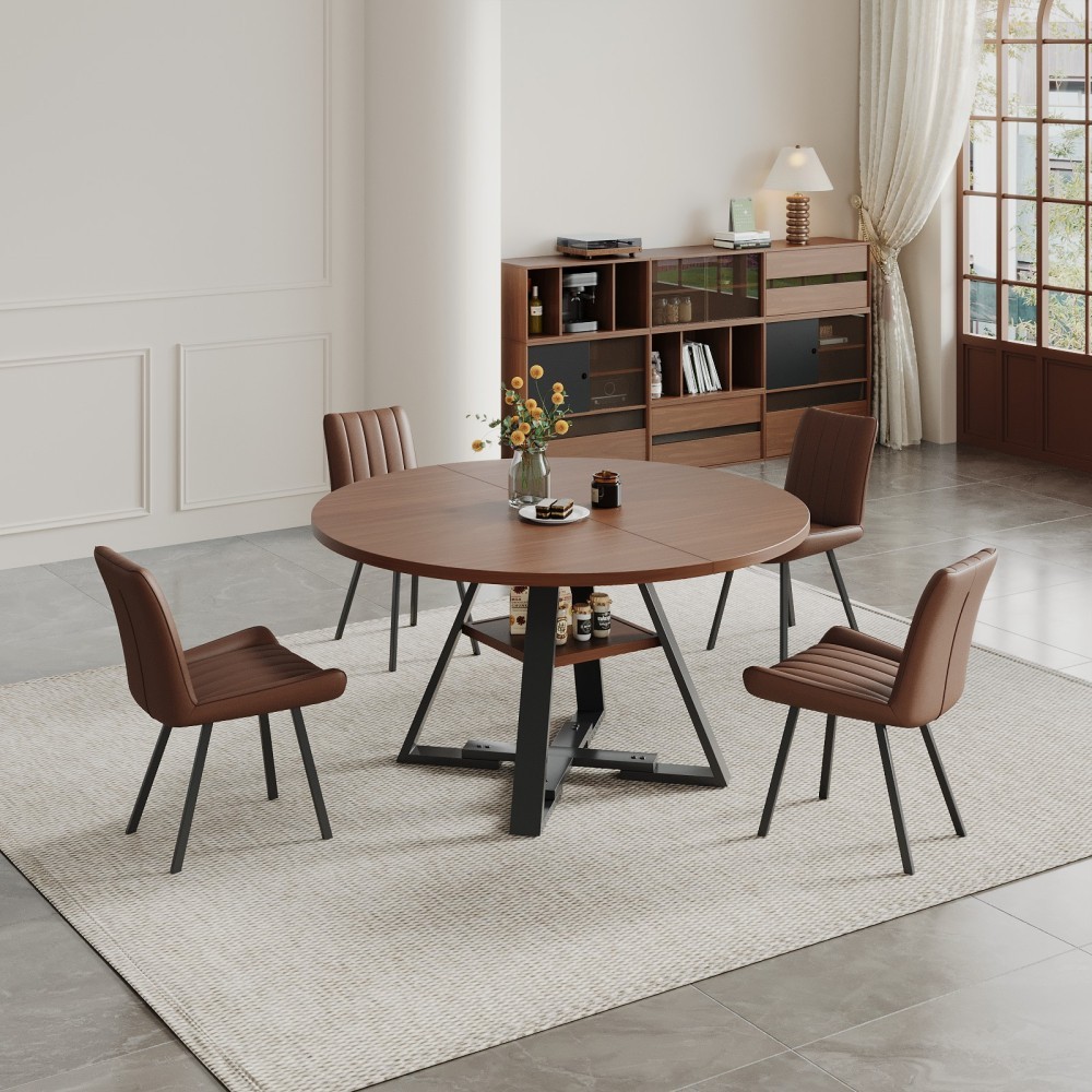 Round Dining Table Modern Kitchen Table Coffee Table for Dining Room/Living Room