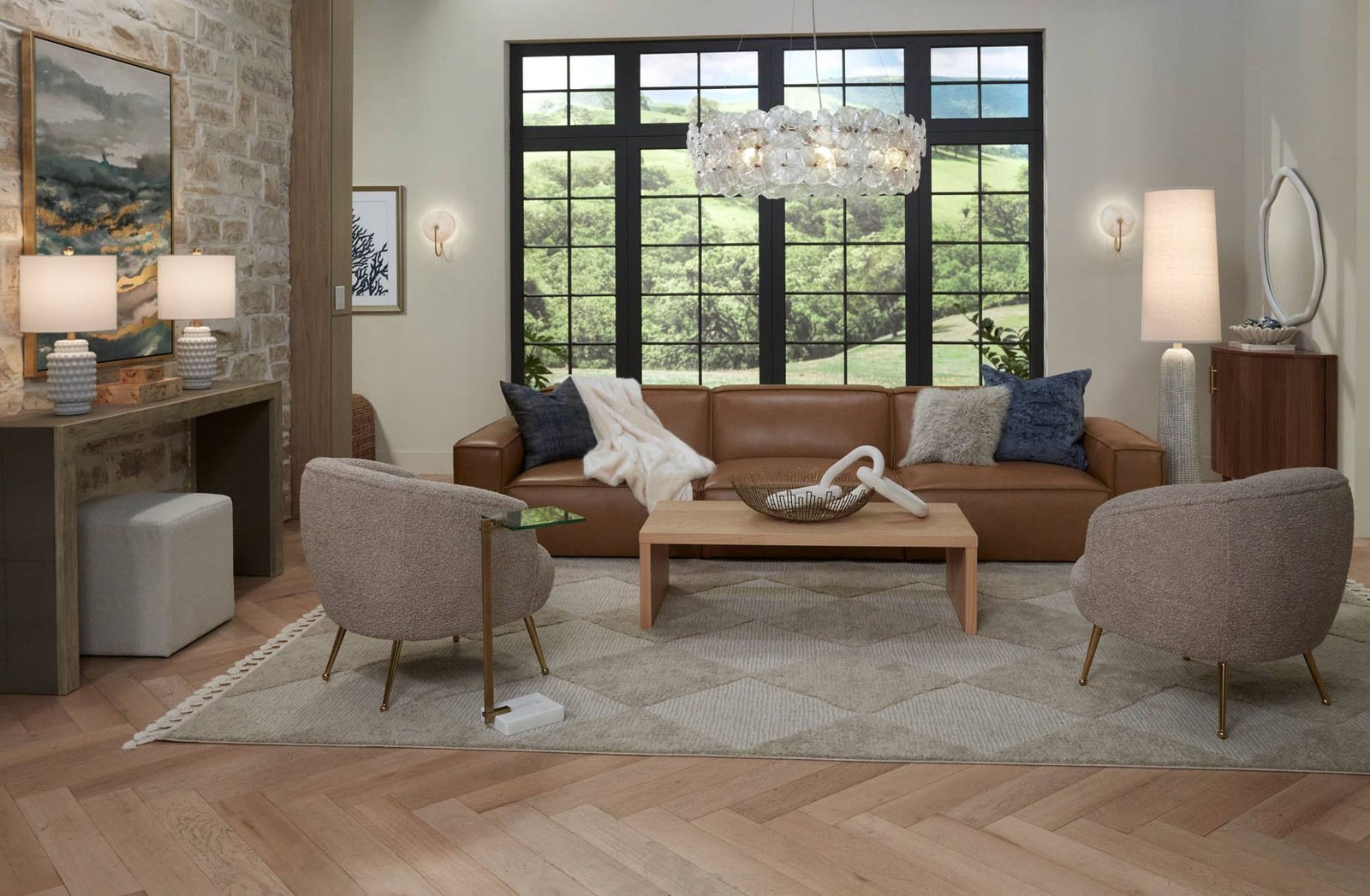 Uttermost Loophole 18″ Brown Solid Wood Modern Accent Table