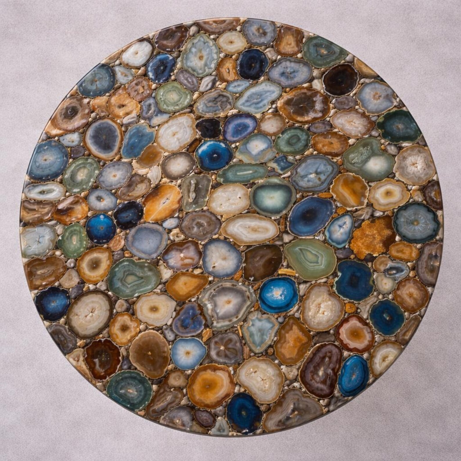 Multicolor Agate Coffee Table, Handmade Luxury Stone Mosaic Center Table Custome