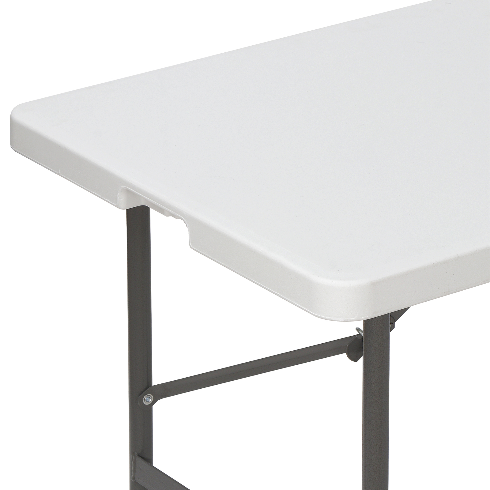 2PCS 4FT Foldlable Table Durable w/Carry Handle Picnic Party Camping Desk White