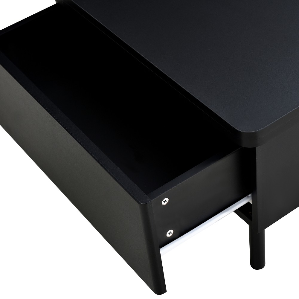 Coffee Table with Drawers, Foldable, Featuring Hidden Storage Compartments