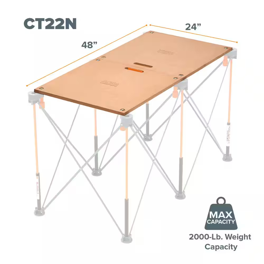 24 In. X 48 In. Centipede Solid Table Top