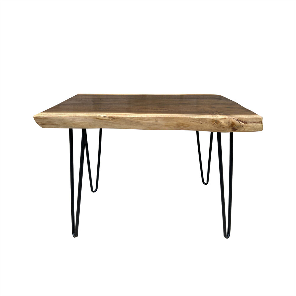 Rustic Teak Live Edge Small Coffee Table Mid-Century Modern Table Home Decor