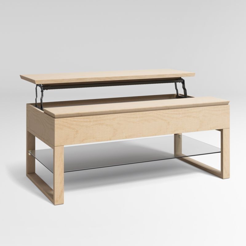 Crate and Barrel Falster Lift-Top Coffee Table (Natural Color)