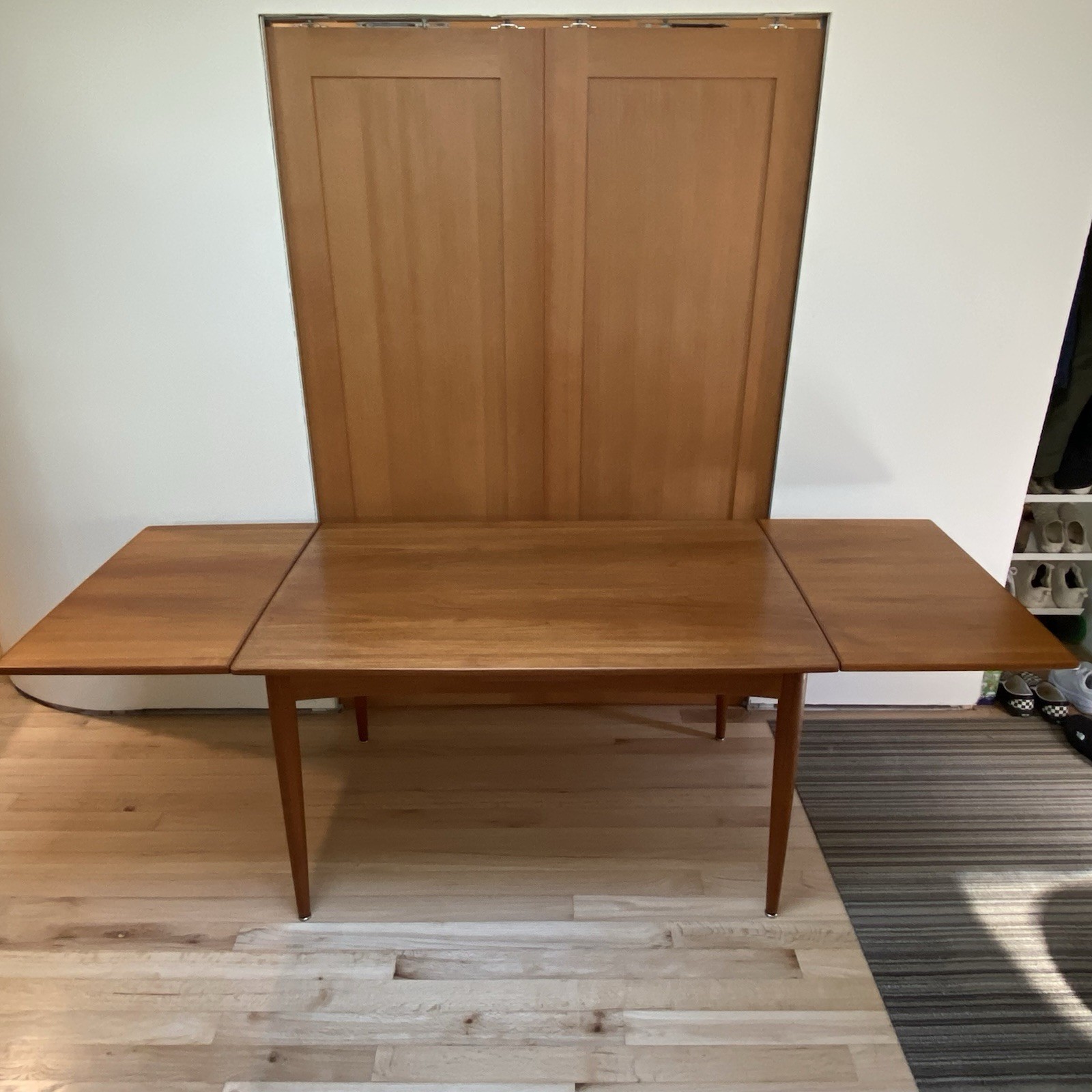 Mid Century Danish Teak Expendable Dining Table Skovmand & Andersen 92″ Extended