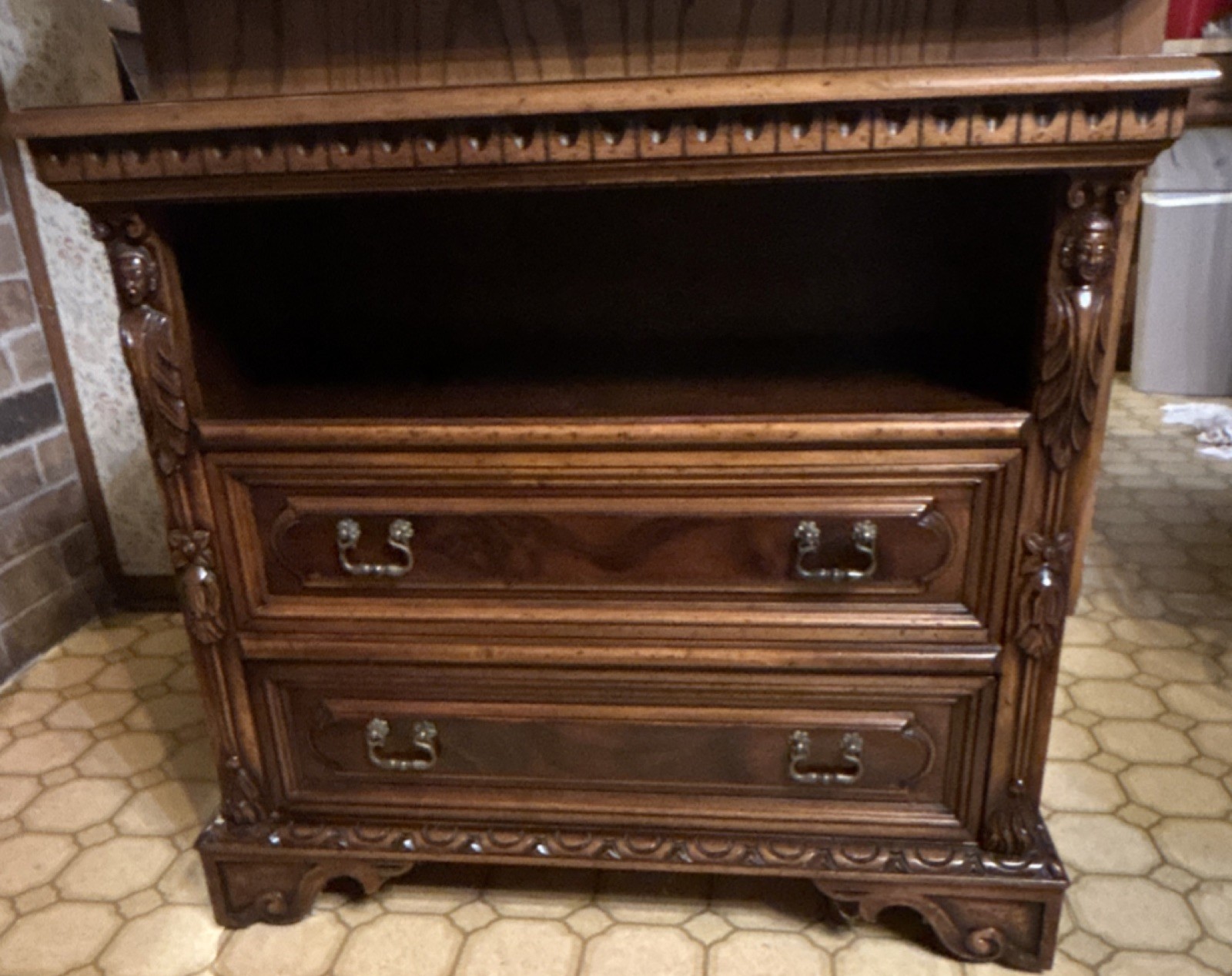 Francesco Molon Brown Medium Wood Tone Wooden Table, Elegant Classic Wood Design