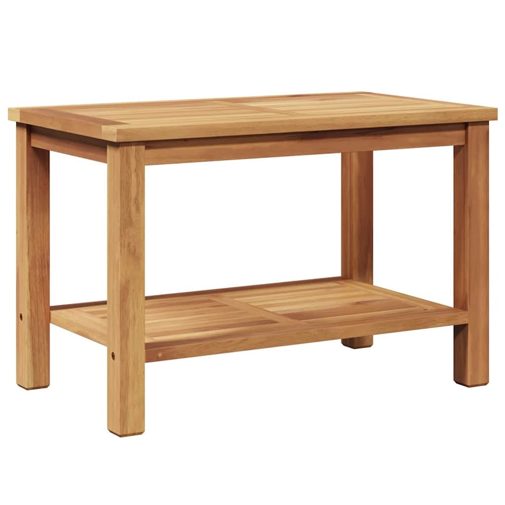 | Coffee Table | Brown 27.56 x 15.75 x 17.72 in Solid Teak Wood