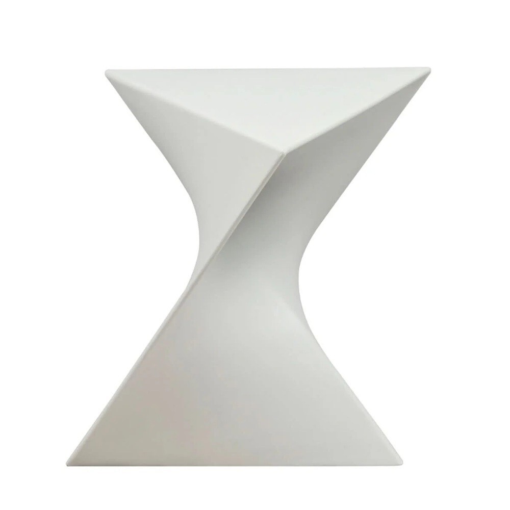 Randolph Triangular Twist End Side Table ABS/PC Plastic – Multiple Colors