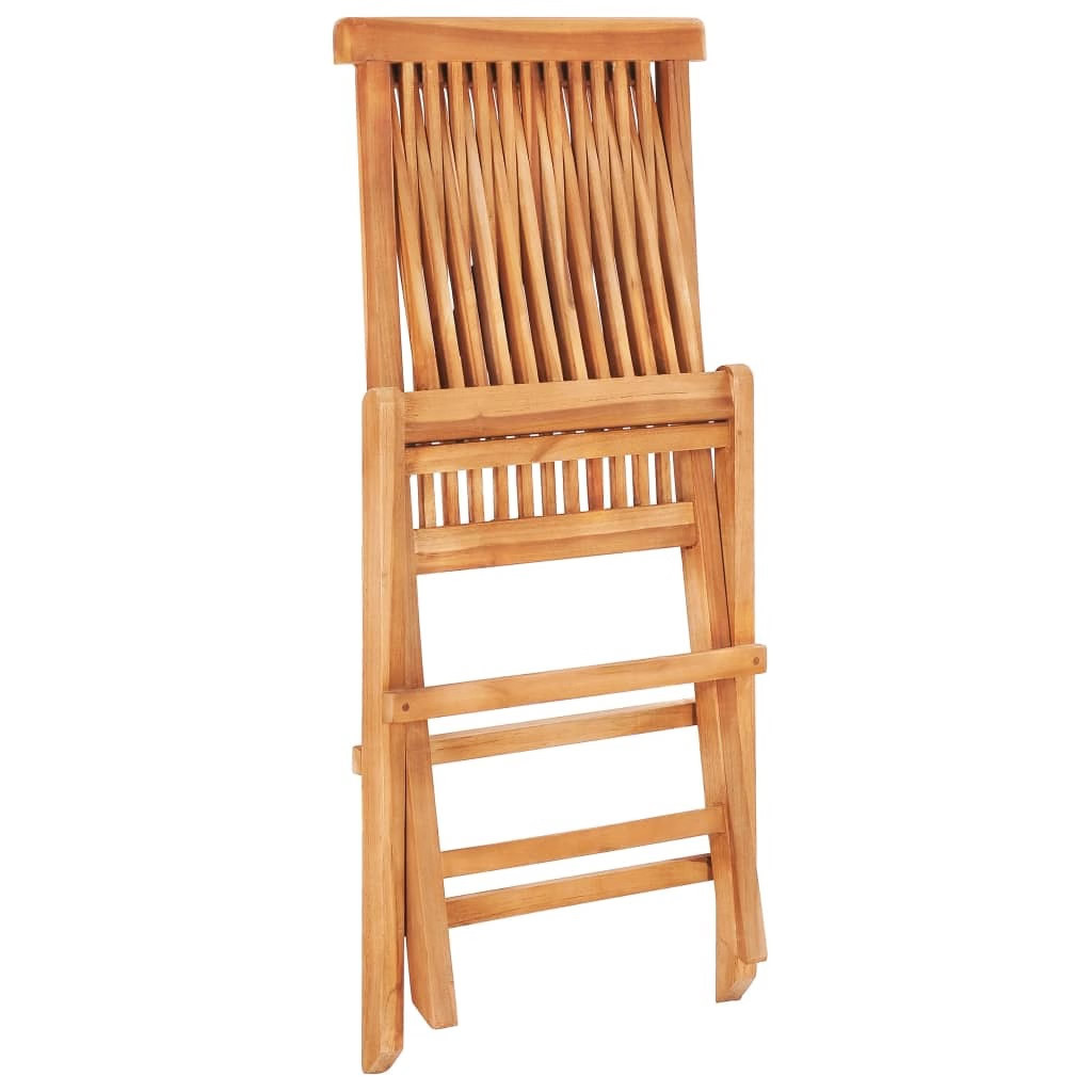 3 Piece Folding Bistro Set Solid Teak Wood
