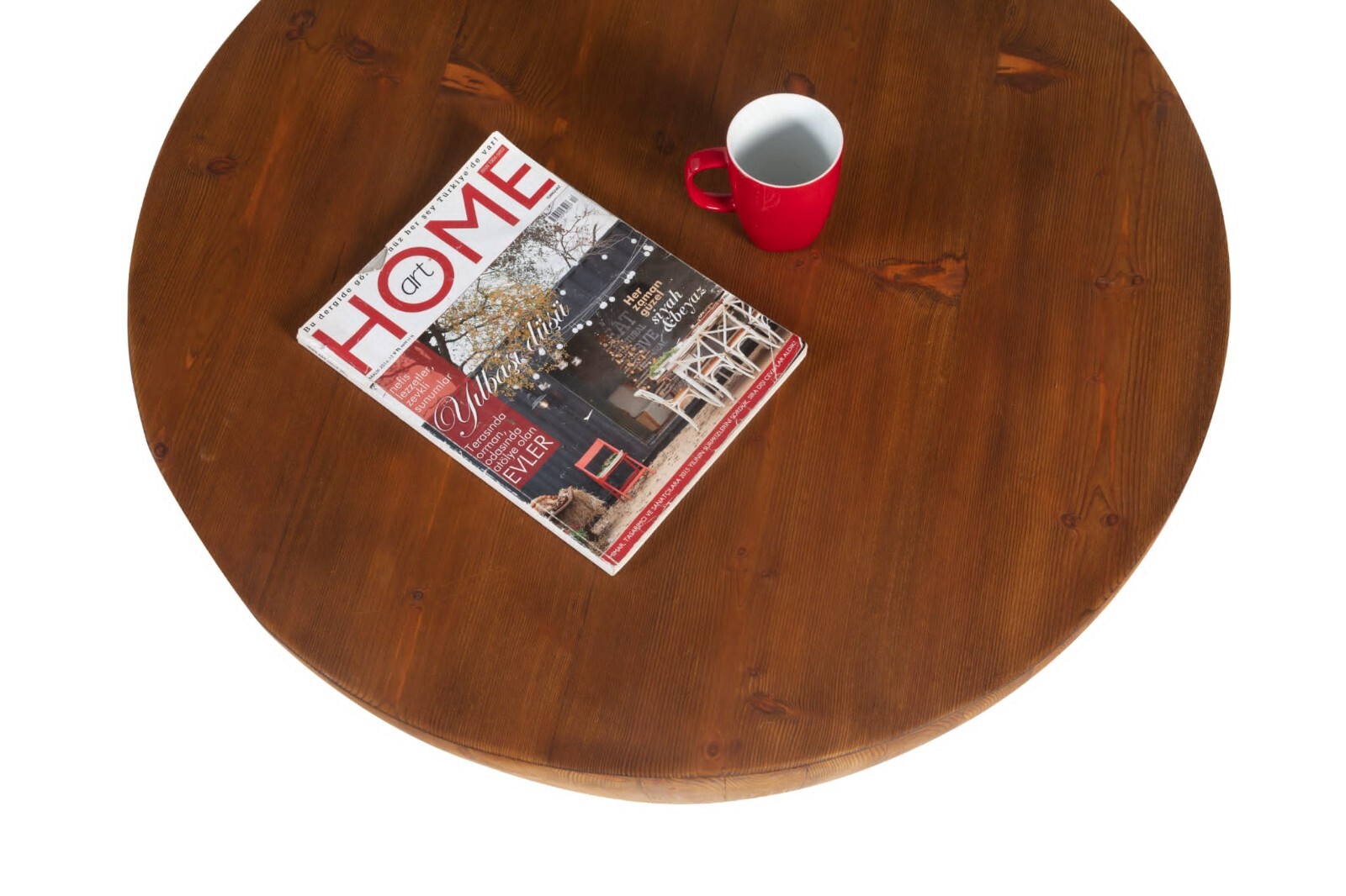 Batamex Home Handcrafted Solid Wood Round Coffee Table
