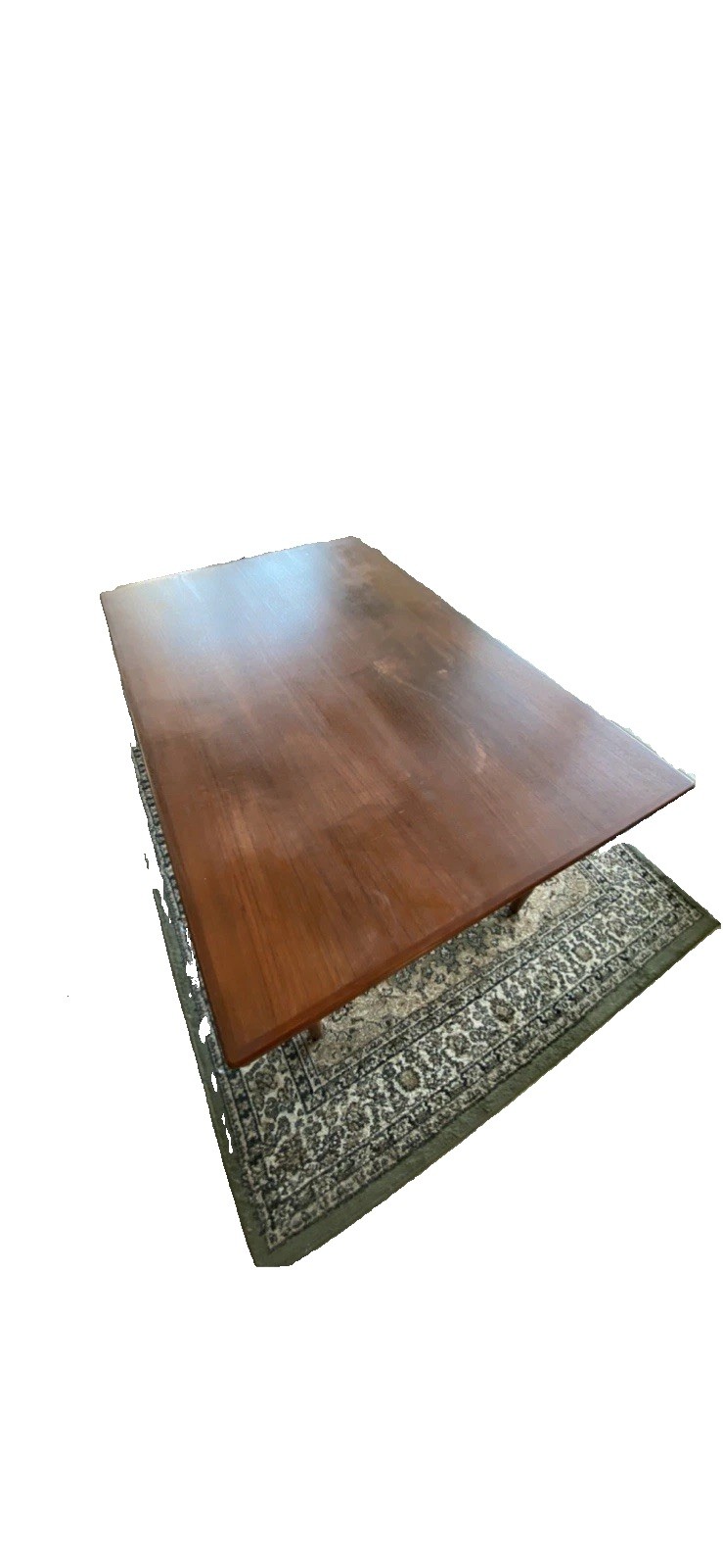 Danish Scandinavian Teak Mid-Century Extendable Rectangular Dining Table 53×37