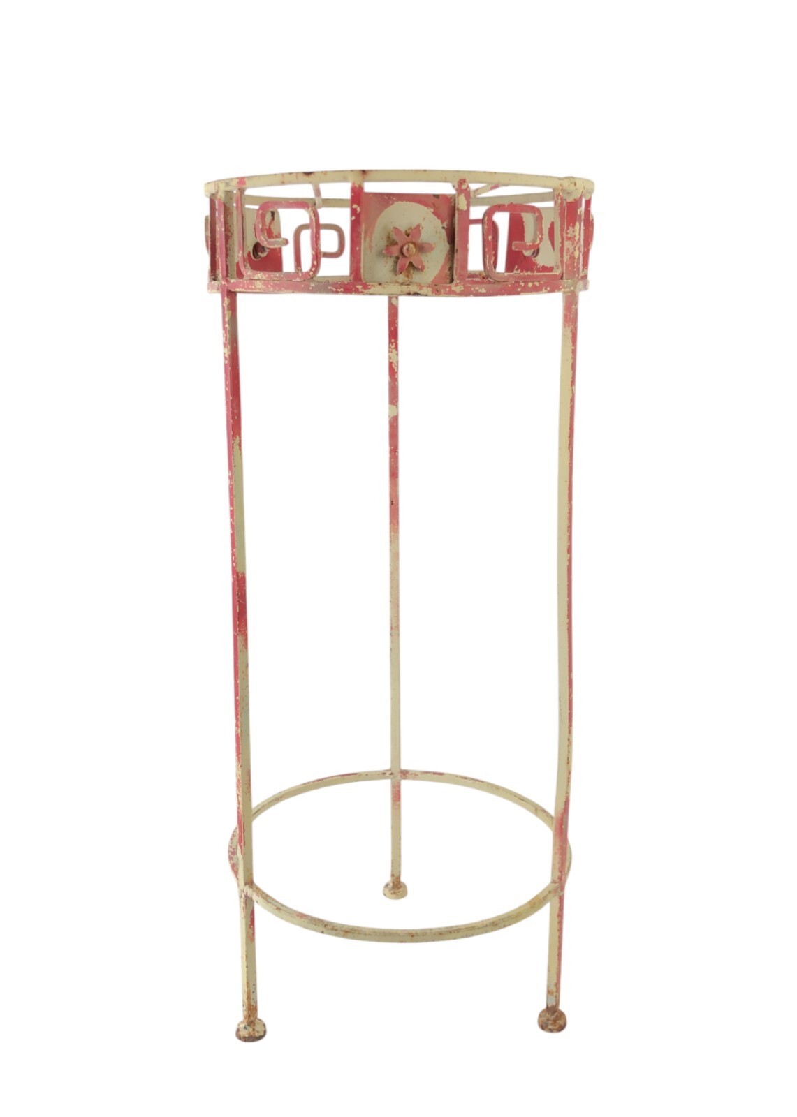 Round Patio Lightweight Metal Side Table Indoor/Outdoor Small 25 x 11 x 11″