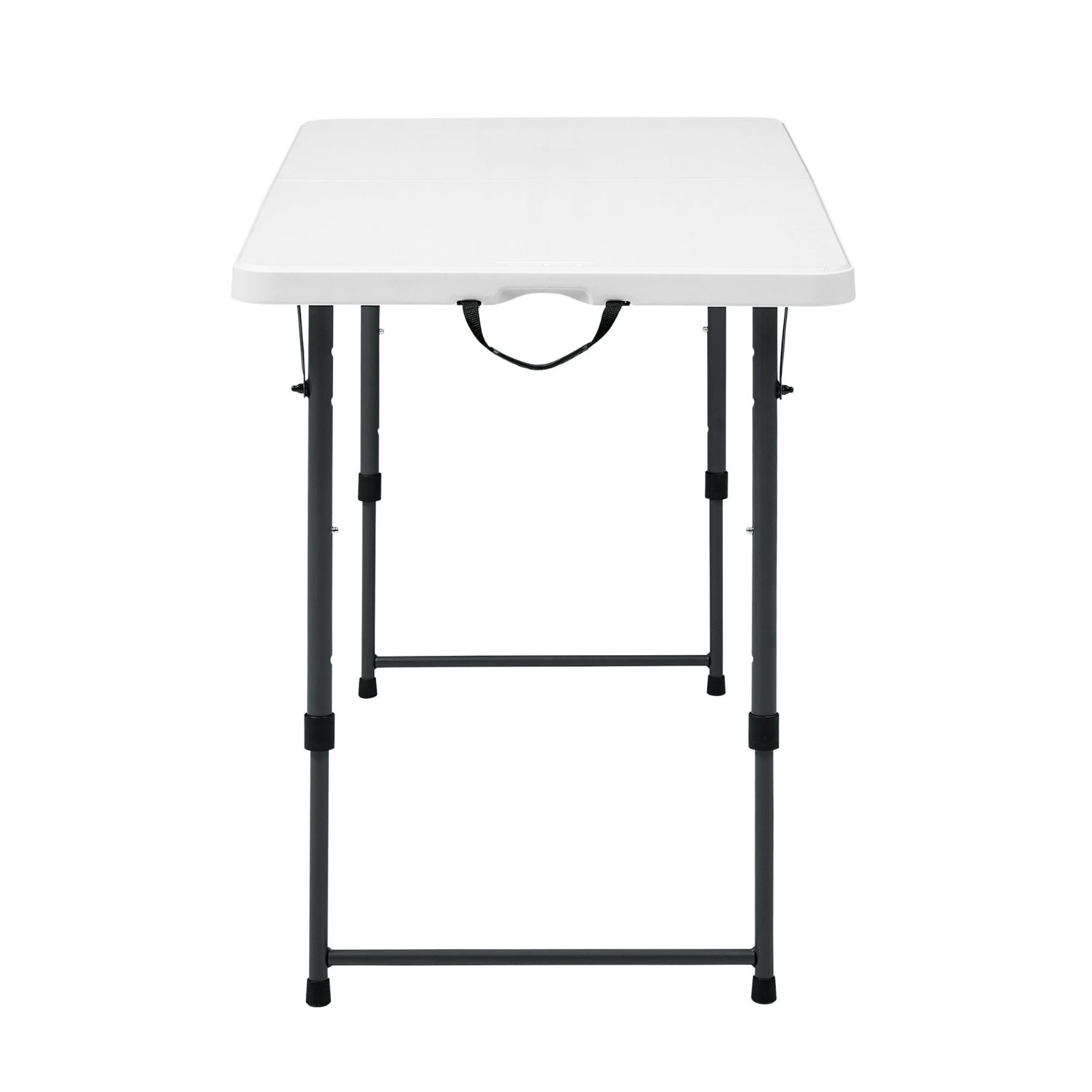 Mainstays 4 Foot Adjustable Height Folding Plastic Table, White