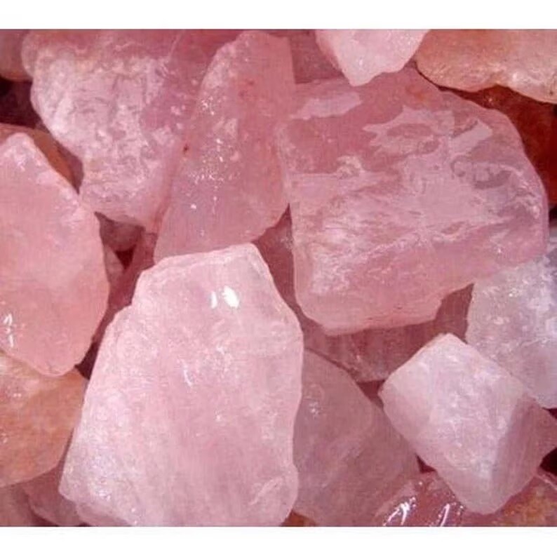 Modern Round Rose Quartz Coffee Table : Crystal Gemstone Centerpiece Furniture