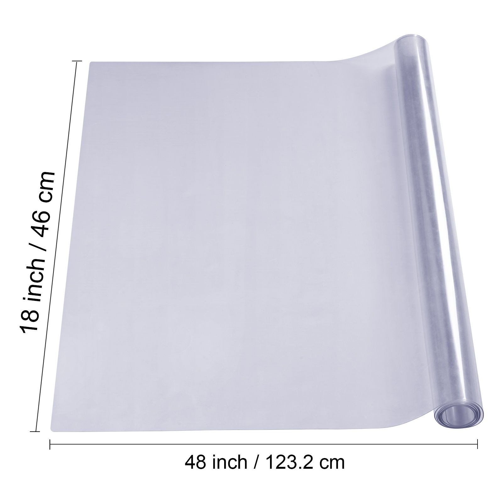 Clear Table Cover Protector, 18″ x 36″ Rectangle Table Cover, 1.5 mm Thick PVC