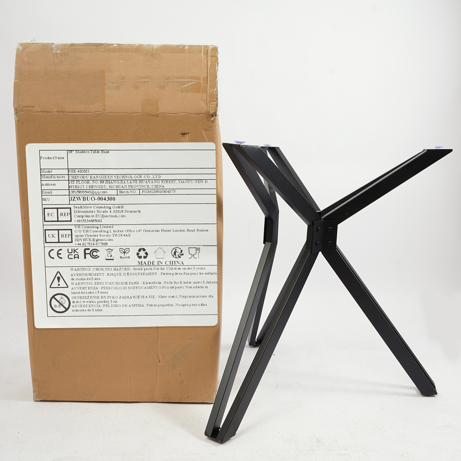 Modern Table Base Pedestal Dinning Table Legs with Suction Cups Free Standing US