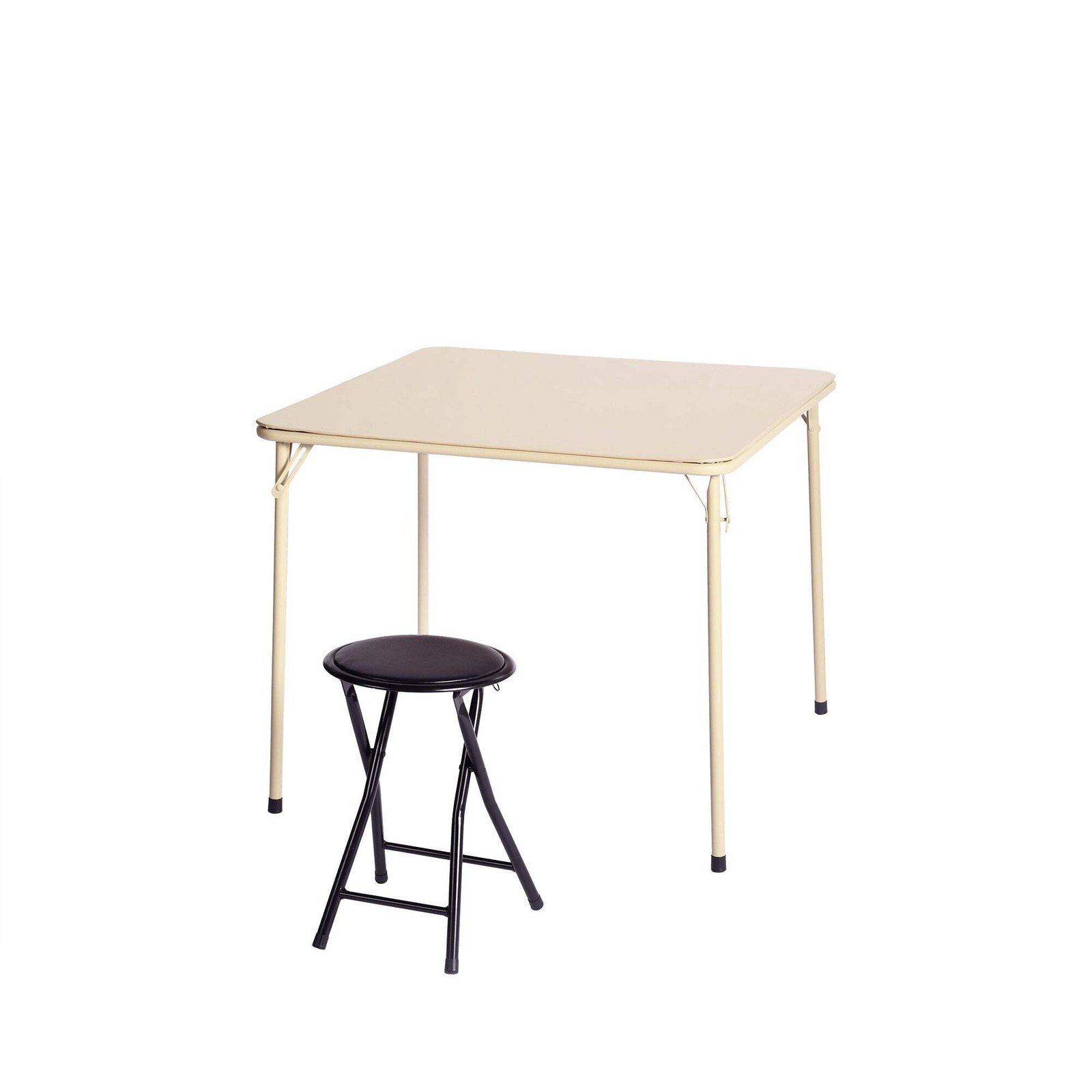 Homy Casa FERN Folding Square Card Table, 31.5″ x 31.5″, Easy-Clean PVC Top with