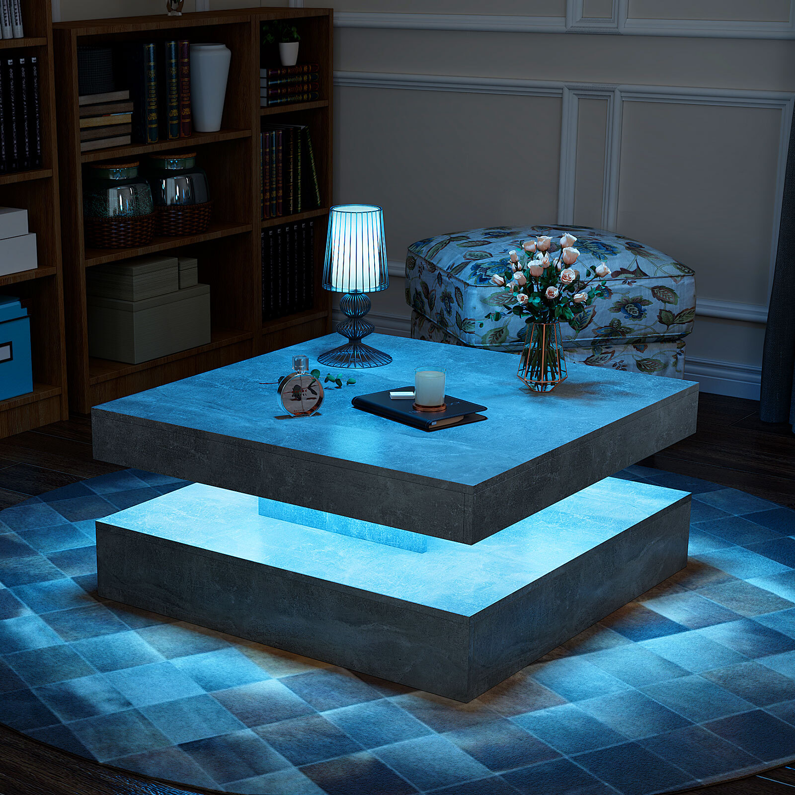 Modern LED lighting coffee table LED living room coffee table coffee table coffe