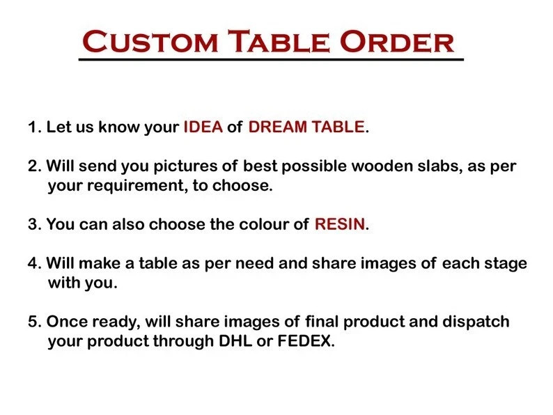 Handmade Live Edge Epoxy Dining Table, Custom Resin River Table