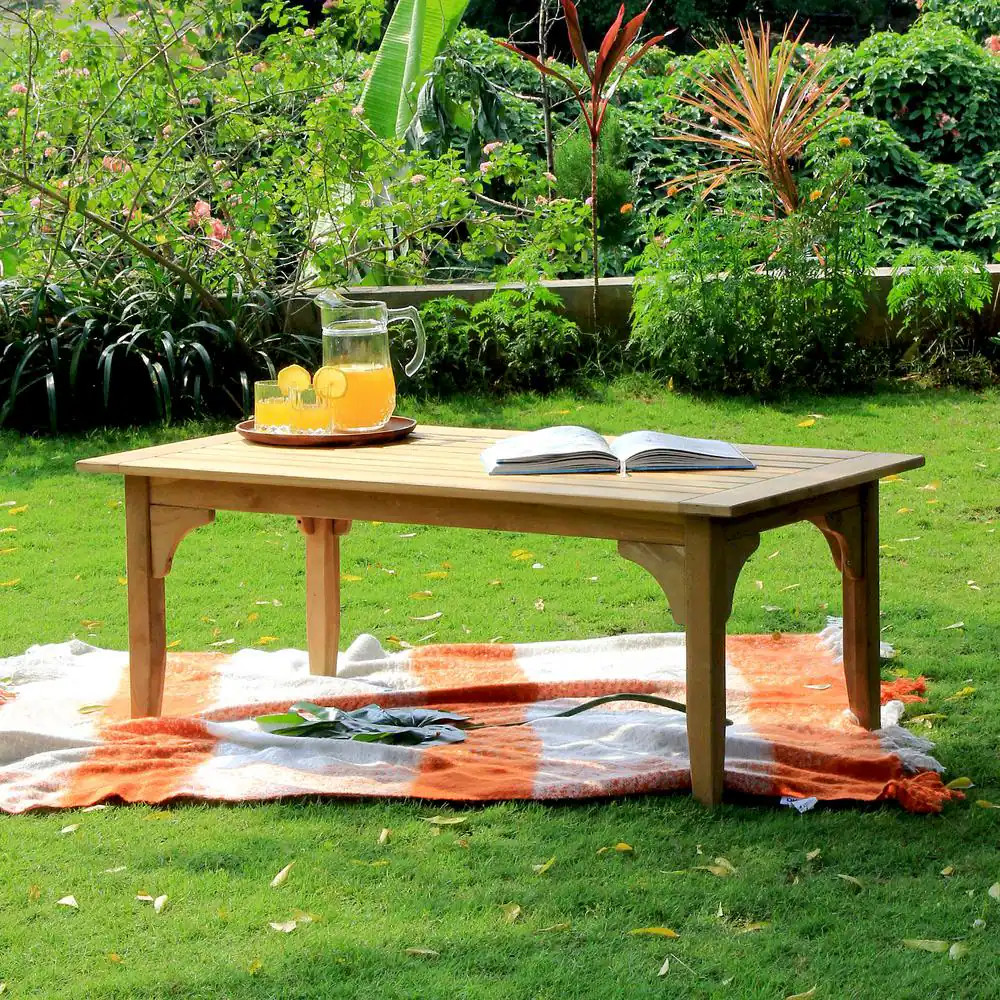 Torrey Natural Teak Wood Outdoor Coffee Table