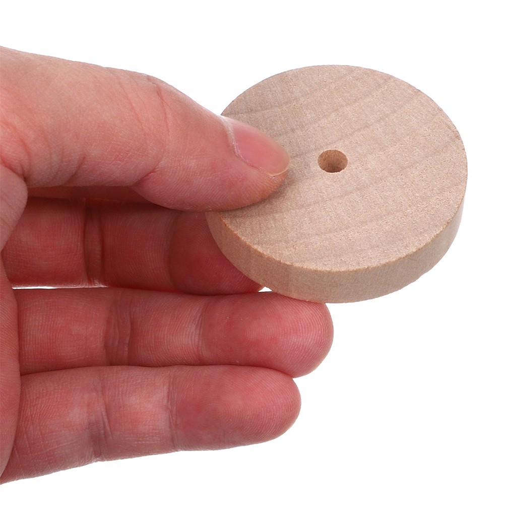 15Pcs Wood Crafts Wheels Synthetic Material for Kids Toy Accessories